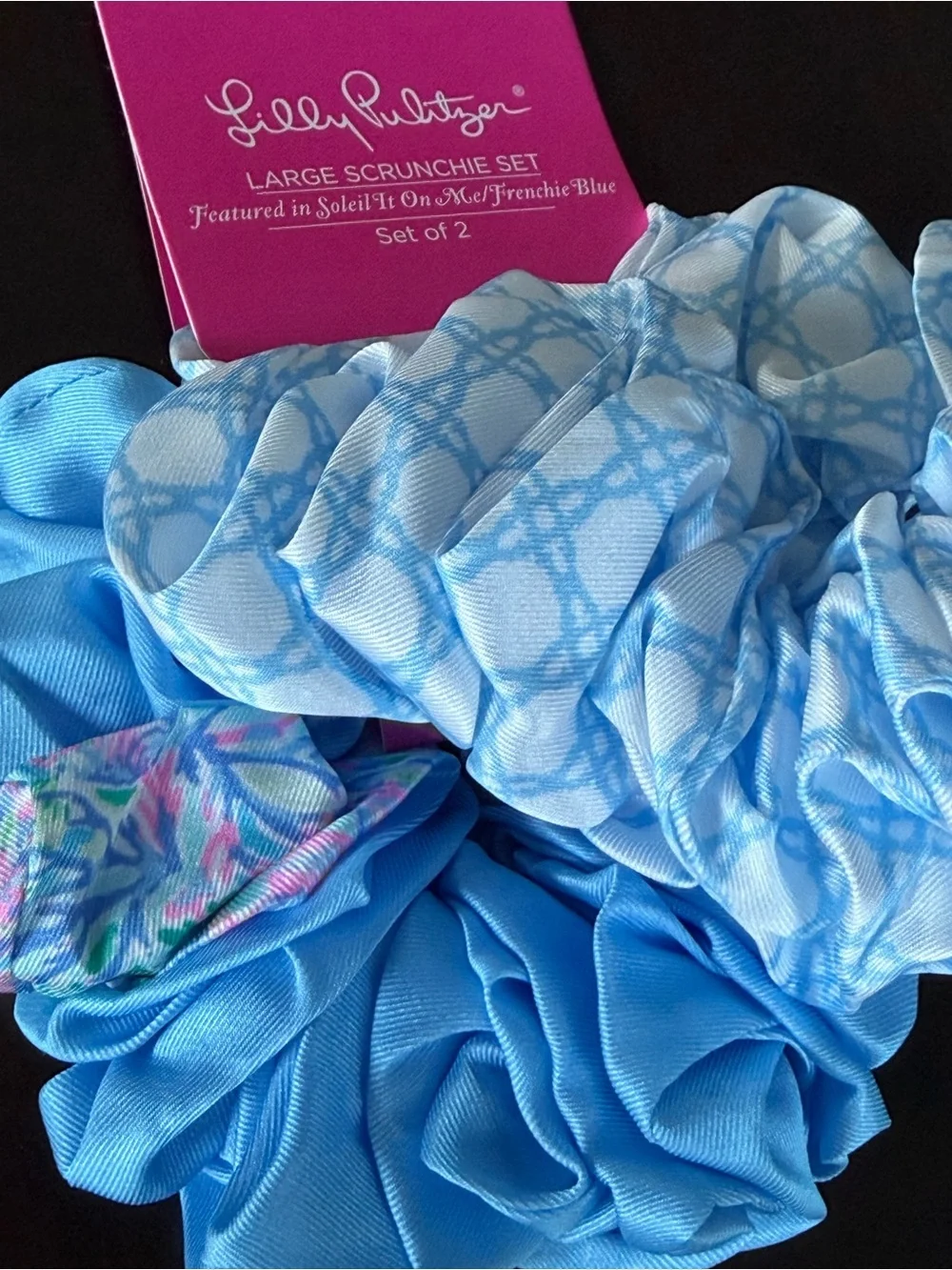 Lilly Pulitzer Hair Scrunchie- RETRO 90’s Preppy- 2 Pack